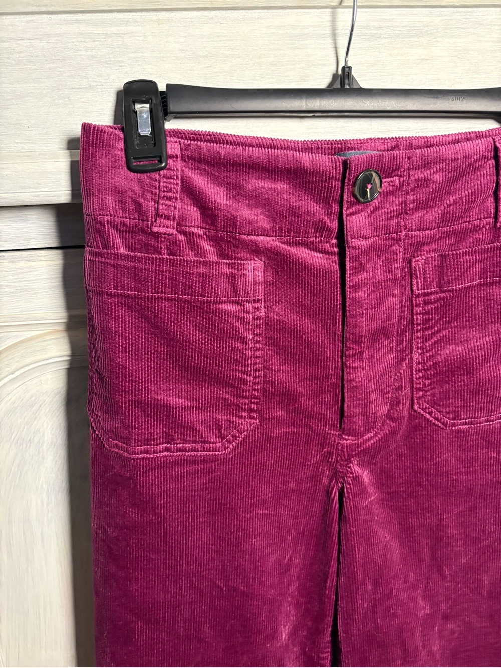 Anthropologie Maeve The Colette Cropped Wide-Leg Corduroy Pants Violet Preppy - Picture 5 of 10